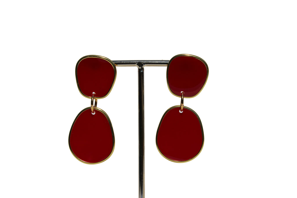 Game Day Gamecocks | Garnet Lightweight Statement Earrings